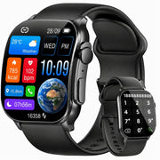 Cillso Smart Watch, 2.01 in AMOLED Display, Bluetooth Calling, Fitness Tracker with 110+ Sport Modes, IP68 Waterproof, Black