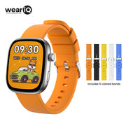 Amazing Impulse WeariQ Kids Smart Watch, 1.75-Inch Touch Screen, Bluetooth Calling, 123 Sports Modes, IP68 Waterproof, Heart Rate Monitor, 5 Interchangeable Straps