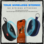 Skullcandy Kilo 2 Compact Wireless Bluetooth Speaker, Navy Blue, IPX7 Waterproof, 24-Hour Battery, Bluetooth 5.4, USB-C Charging