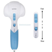 Cotsoco Handheld Massager, Double Head Electric Deep Tissue Percussion, 3 Removable Massage Heads, Corded, Blue, MA209