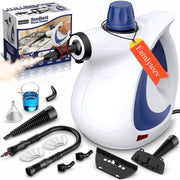 Earnlytozv Handheld Steam Cleaner, 1050W High Power, 230F Steam, 350ml Tank, 11 Accessories, Blue and White, JQB-399