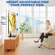 RTVR Universal Table Top TV Stand, Adjustable Height 27.6-31.9 in, Swivel 30, Black, Fits 32 to 75 Inch TVs