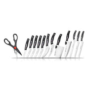 Miracle Blade World Class 13 Piece Kitchen Knife Set, German Stainless Steel Blades, Ergonomic Black Handles, Full Tang, Includes Kitchen Scissors with Nut Cracker, 90M401DR13