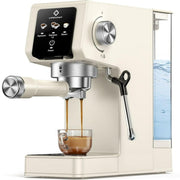 LINKChef CME1020 Espresso Machine 20 Bar, Professional Espresso Maker with Milk Frother Steam Wand, Beige