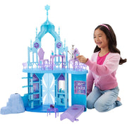 Mattel Disney Frozen Elsa Frozen Ice Palace Playset with Olaf Figure, 5 Play Areas, 21 Accessories, Multicolor, Over 2.5 Ft Tall