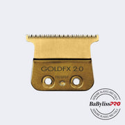 BaBylissPRO Gold Titanium Deep Tooth Replacement T-Blade, 2.0 mm, Fits FX787 FX797 FX726 FX773N Trimmers, FX707G2