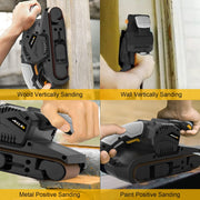 Jellas Electric Belt Sander, 3 x 21 Inch, 7Amp Motor, Variable Speed Control, Dust Bag, Convertible Bench Sander, IPT-WSY-002B