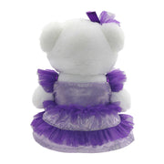 Holiday Time Snowflake Girl 2025 Teddy Bear Plush, White and Purple, 15 in