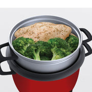 Aroma 14 Cup Non-Stick Programmable Pot Style Red Rice Cooker, 4 Piece