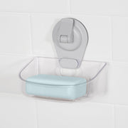 Mainstays Clear Wall-Mounted Suction Soap Dish, Easy Installation, Clear Plastic
