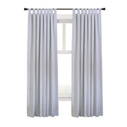Commonwealth Home Fashions Vienna Total Blackout Foamback Tab Top Curtain Panel Pair, White, 52 x 84 in