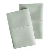 Hotel Style Pillowcases, 600 Thread Count Egyptian Cotton Sateen, King Size, Green, 2 Count