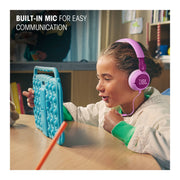 JBL Junior 320 Wired Kids On-Ear Headphones with Built-In Microphone, Safe Sound Under 85dB, Foldable Design, Purple