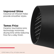 Revlon RVDR5317 Smoothstay Coconut Oil-Infused Ceramic Hair Dryer, Black
