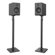 USX MOUNT Speaker Stand, Height Adjustable 32.44-42.44 in, Steel Metal, Black, Supports Up to 11 lb, Pair, WAS501