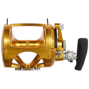 Pure Fishing Penn International VISW 50 Size Two-Speed Conventional Fishing Reel, Machined Aluminum, Gold