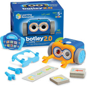 Learning Resources Botley 2.0 Coding Robot, Screen-Free STEM Toy, 16 Interactive Modes, Remote Programmer, 77-Piece Activity Set, Ages 5+