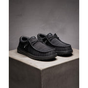 HEYDUDE Wally Stretch Sox Loafers for Men - Black - 12M