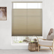 LazBlinds Top Down Bottom Up Cordless Cellular Shades, Honeycomb Thermal Insulation, Light Filtering Polyester, White, 40 in W x 64 in H