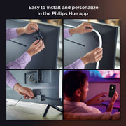 Philips Hue Play Gradient 65-Inch Color-Changing LED TV Lightstrip, Multi-Color Ambiance, Voice Control Compatible, 560417