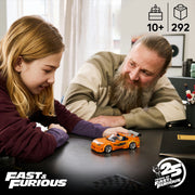 LEGO Speed Champions The Fast and The Furious Toyota Supra MK4 Building Toy, 292 Pieces, Includes Brian O'Conner Minifigure, Orange, 77260
