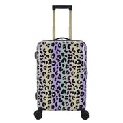 Olivet 20-Inch Hardside Carry-On Luggage, Lightweight ABS Hard-Shell, Leopard Print, TSA-Approved Lock, 8 Spinner Wheels, Expandable HOL-2023-LEOP20