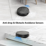 PrettyCare C2-v2 Robot Vacuum and Mop Combo Cleaner, 3000Pa Suction, 4400mAh Battery, Black