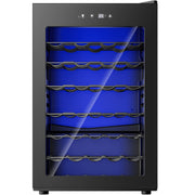 Simzlife WC-145 45 Bottle Wine Cooler Refrigerator,Built-in Wine Fridge w/Stainless Steel Glass Door, Black