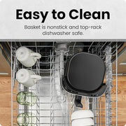 Chefman RJ38-4TW-BLACK Air Fryer 4 QT Compact Touch Controls with 4 Presets Black
