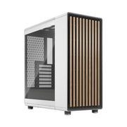 Fractal Design North Mid-Tower PC Case with Oak Front, Clear Tempered Glass Side Panel, Two 140mm PWM Fans, USB 3.0 Type-C, ATX Micro-ATX Mini-ITX Compatible, Steel Chassis, FD-C-NOR1C-04