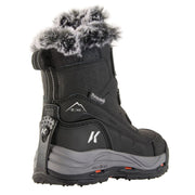 Korkers Snowmageddon BOA Insulated Waterproof Winter Boots for Ladies - Black/Faux Fur - 8.5M