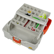 Plano Lets Fish 2 Tray Fishing Tackle Box with 70-Piece Kit, Molded Plastic, Brass Latch, Freshwater