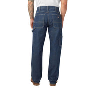 Dickies Mens Relaxed Fit Carpenter Jeans, Heavyweight Cotton Denim, Stone Washed Indigo, 32W x 30L, 1993SNB
