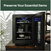 Terpkooler Essential Cooler Compact Portable Mini Fridge with Temp & Humidity Control, Black