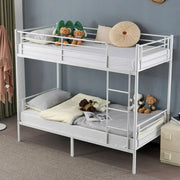 Zimtown Metal Twin Over Heavy Duty Bunk Bed, White