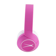 Altec Lansing Kids Wireless Bluetooth Over-Ear Headphones with Active Noise Cancelling, 85dB Volume Limit, Find My Locator, 50-Hour Battery, Foldable Design, Pink White