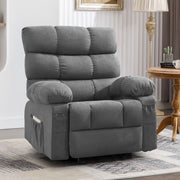 JONPONY Swivel Rocker Recliner Chair, Ergonomic Lounge, 360 Swivel, Rocking Function, Side Pocket, Brown
