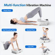 MERACH Vibration Plate Exercise Machine with 2 Resistance Bands Blue Frame