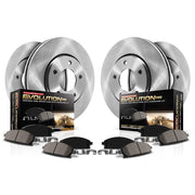 Power Stop Z17 Ceramic Brake Pads and Disc Rotor Kit, Front and Rear, Low-Dust Quiet Performance, Fits Buick LaCrosse 2019, Chevrolet Equinox 2018-21, GMC Terrain 2021, KOE7565