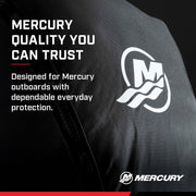 Mercury Marine Tow-N-Stow Outboard Cover for 350-425hp V10 Verado Engines, White, Marine-Grade Polysoft II, 8M0228538