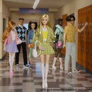 Mattel Barbie Signature Cher Collector Doll, Yellow Plaid Suit, White Mini Backpack, Cell Phone, Learner's Permit, Ages 6+