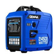 GEWNA 2450-Watt Gas Powered Portable Fuel Inverter Generator, 120V, 1.6 Gallon Fuel Tank, Super Quiet, 43 lb