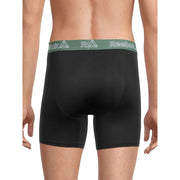 Reebok Mens Featherweight Performance Boxer Briefs, Slim Fit, Black, 6-Pack