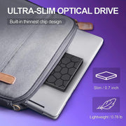 Finopo DVD FW1 External CD DVD Drive 8 in 1 USB 3.0 Ultra-Slim Portable for Laptop, Black