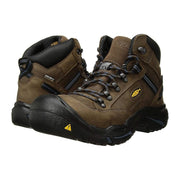KEEN Utility Braddock AL Mid Waterproof Steel Toe Work Boots for Men - Bison - 10.5W