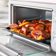 GreenLife Air Fry Toaster Oven, Stainless Steel, Healthy Ceramic Nonstick, PFAS Free, Adjustable Temp & Time Control, Tray & Basket, Pink, CC007673-001