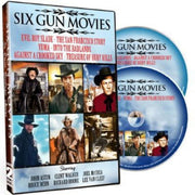 Shout! Factory Six Gun Movies Collection DVD, Six Classic Western Films, Two-Disc Set, 480p, English Subtitles, 527 Minutes Runtime