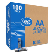 Great Value E304244600 Alkaline AA Batteries (100 Pack)