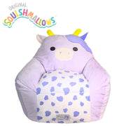Squishmallows WM-00005-SM Official Bubba Bean Bag Chair - 30 in Wide Kids Squishy Soft Chair, Purple/White