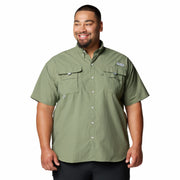 Columbia Men's Big & Tall Bahama II Shirt, Short Sleeve, Omni-Shade UPF Sun Protection, Cypress, XXL Tall, 10116533172XT